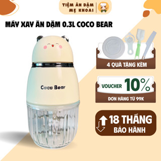 Máy Xay Ăn Dặm Coco Bear 8 Lưỡi, Cối Thủy Tinh, Xay Nhuyễn Thịt Cá, Rau Củ, Sinh Tố Cho Bé 6 Tháng