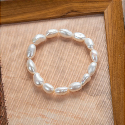 Vòng Tay Ngọc Trai Dị Size 10ly Lõi Thun Co Giãn Xinh Xắn - Ngọc Trai Trường Thịnh