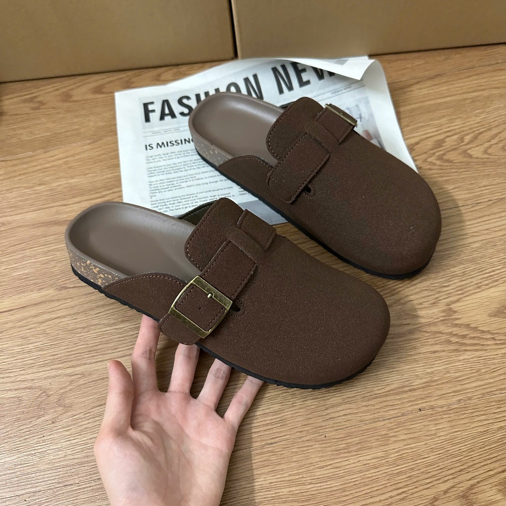 Dép sục nam nữ da lộn 2 màu trẻ trung fullbox QC | BigBuy360 - bigbuy360.vn