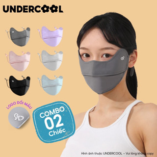COMBO 2 Khẩu Trang Chống Nắng UNDERCOOL Nửa Mặt Logo Đổi Màu Phát Hiện Tia UV 3 Màu CB-KT01
