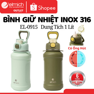 Bình Giữ Nhiệt 1 Lít Elmich EL-0915 | Bình Nước Giữ Nhiệt INOX 316, Elmich Chính Hãng