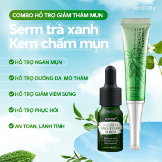 Combo 2 Sản Phẩm: Cao Khổ Qua + Serum Trà Xanh Gom Cồi Và Đều Màu Da Skincare Kem Face Nitran Store