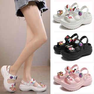 [FREESHIP-Tặng kèm CHARM 3D] Sandal nữ đế cao, giày quai hậu nữ đi học đi mưa đi chơi đi làm đế mềm êm siêu nhẹ siêu bền