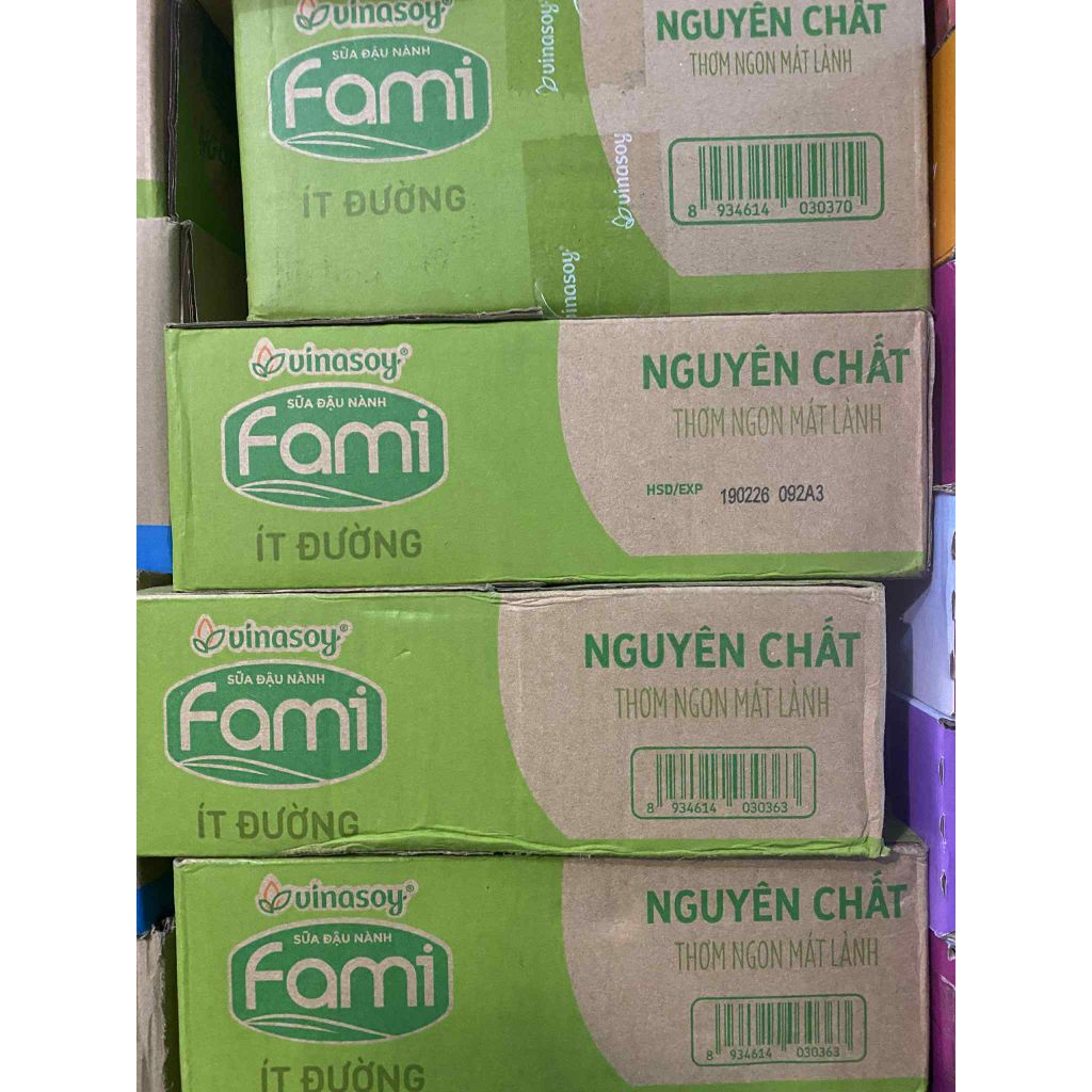 Sữa đậu nành Fami ít đường thùng hộp 36 x 200ml