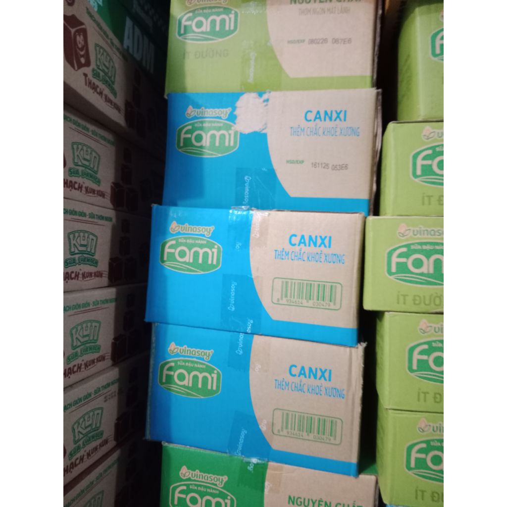 Sữa đậu nành Fami ít đường thùng hộp 36 x 200ml
