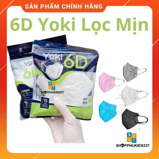  Khẩu Trang 6D Yoki Vải Y Tế Kháng Khuẩn Dày 5 Lớp Lọc Mịn 2.5PM Công Ty Yoki Sản Xuất 