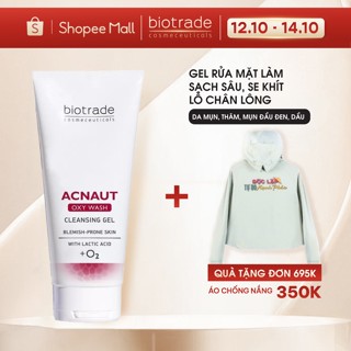 Sữa Rửa Mặt Dạng Gel Biotrade Acnaut Oxy Wash Cleansing Gel làm sạch sâu, se khít lỗ chân lông