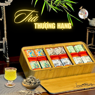 Bộ Trà Thượng Hạng Tân Cương & Shan Tuyết Uống Trà Đạo Hộp Gỗ Biếu Tặng Cao Cấp Xanh Thơm Ngon