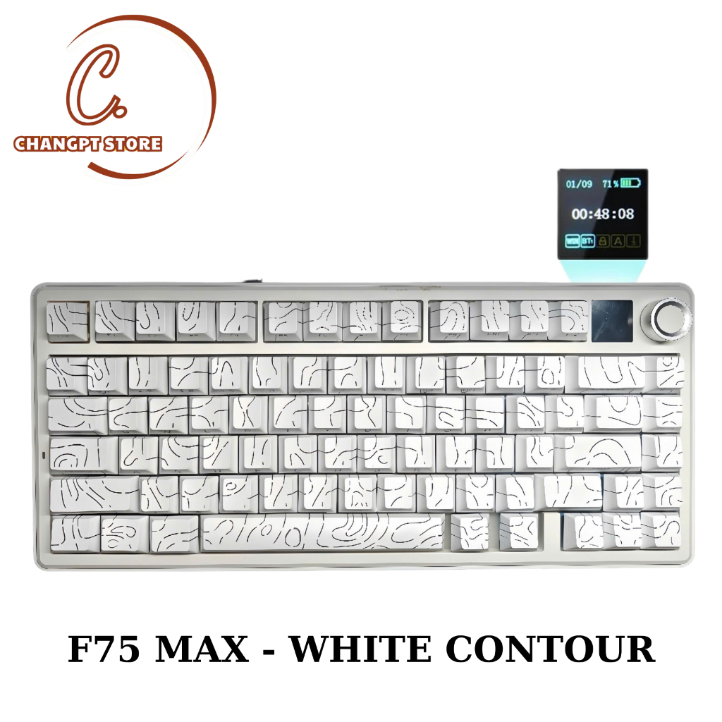 AULA F75 MAX | MÀN HÌNH LCD | BÀN PHÍM CƠ 3 MODE KẾT NỐI | MẠCH XUÔI | BigBuy360 - bigbuy360.vn