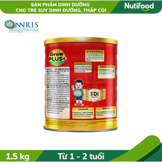 Sữa Bột Nuti Grow Plus Đỏ 1+& 2+ 900g & 1,5kg Cho Trẻ Trên 1 Tuổi Trở Lên