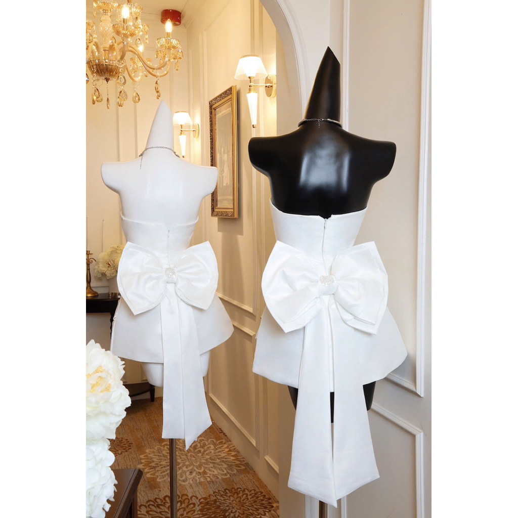 𝐍𝐄𝐖 𝐀𝐑𝐑𝐈𝐕𝐀𝐋 ✨ CAM KẾT CHUẨN HÌNH (𝐎𝐑𝐀𝐍𝐆𝐄 𝐒𝐓𝐔𝐃𝐈𝐎𝐒 ) - Shine Dress V2✨ Đầm Thiết Kế Cúp Ngực Nơ Lưng D