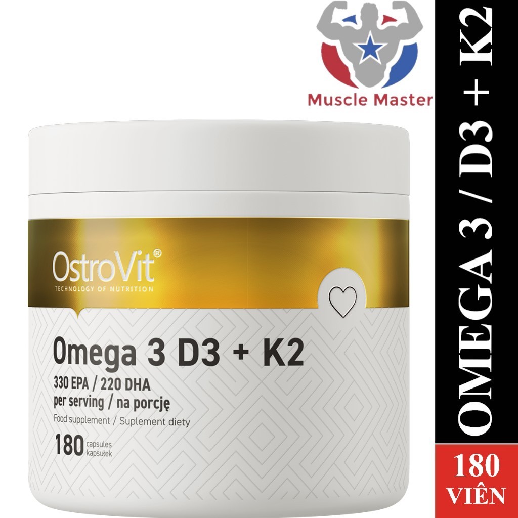 [CHÍNH HÃNG] Viên Dầu Cá Ostrovit Omega 3 D3 + K2 - Mọi Dưỡng Chất Cho 1 Cơ Thể Khỏe Mạnh