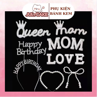 Tổng hợp các mẫu chữ ngọc LOVE ngọc, MOM ngọc, Happybirthday ngọc trang trí bánh kem, bánh sinh nhật, hoa sáp