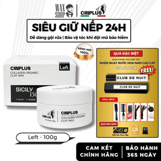 Sáp vuốt tóc nam Cin Plus Left Sicily 1504 100gr chính hãng gel, wax giữ nếp tóc - Cinplus C1