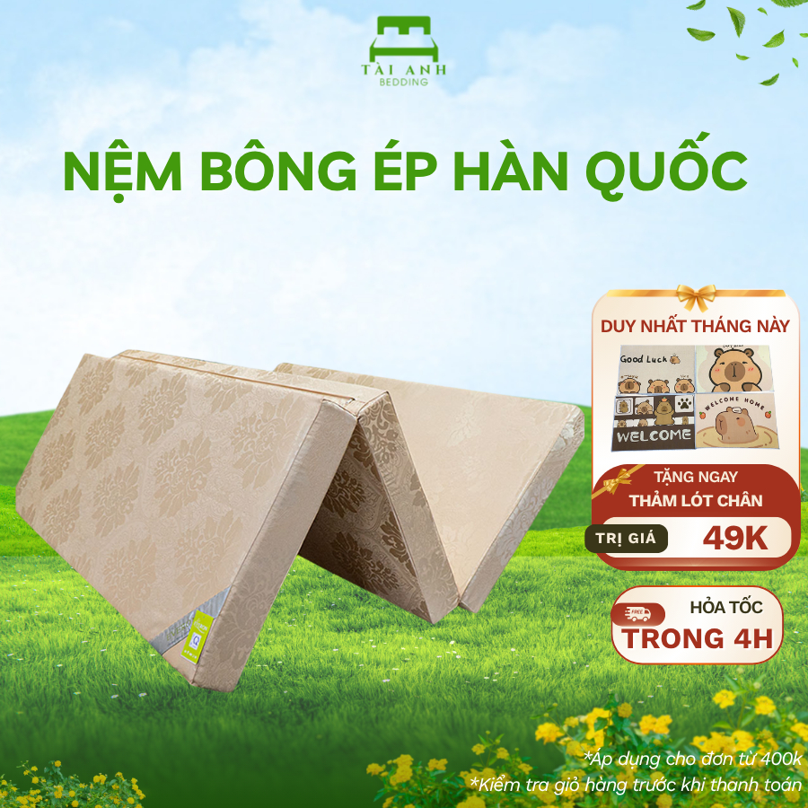 Nệm bông ép Korean chính hãng bông ép nhập khẩu Hàn Quốc