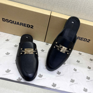  Giày sục lười nam PB da Pu trơn bóng móc khoá logo Đôn Chề kim loại đế cao su mũi nhọn sang trọng GS166P 