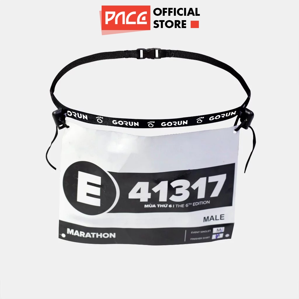 Dây đeo BIB chạy bộ marathon PACE RUNNING tiện lợi an toàn chắc chắn bảo vệ áo đấu dành cho marathon