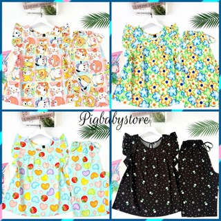 Đồ Bộ Tole Nữ Mặc Nhà, Bộ Lanh Cánh Tiên Lửng Mềm Mát 40-75kg VNXK | Pigbabystore