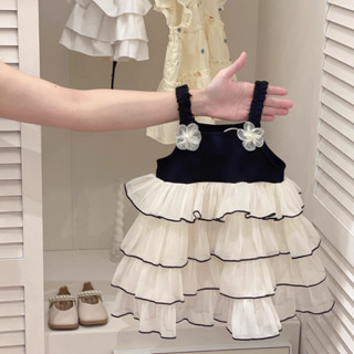  Váy công chúa bé gái dự tiệc sinh nhật hai dây màu đen tùng váy xòe tầng dễ thương D1116 Bí Ngô Nhỏ 