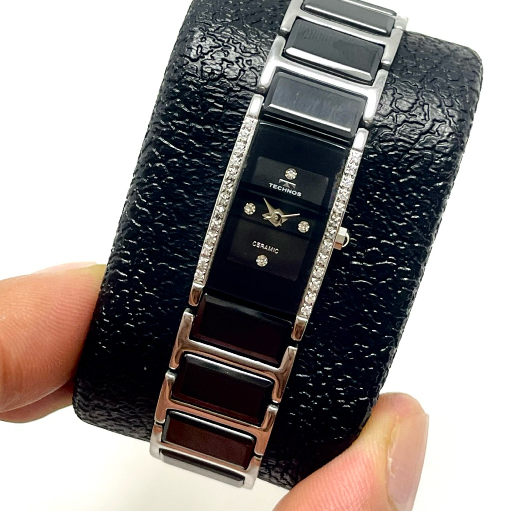 Siêu phẩm tank nữ kính tràn viền Technos đính đá Swarovski 2 bên sườn siêu đẹp - Nhật Bản [2HAND]