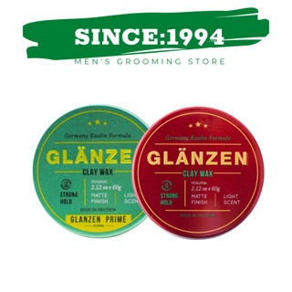Sáp vuốt tóc Glanzen Clay Wax, Floral 60g  giữ nếp cao không bóng - Chính hãng