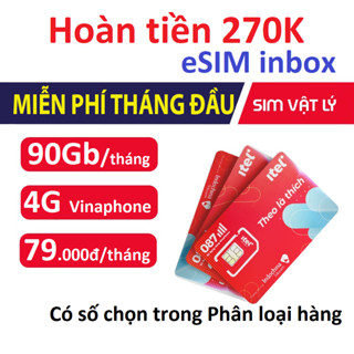 SIM iTEL MAY 4G VINAPHONE [Miễn phí 1 tháng], Sim MAY89 Gọi VINAPHONE Miễn phí