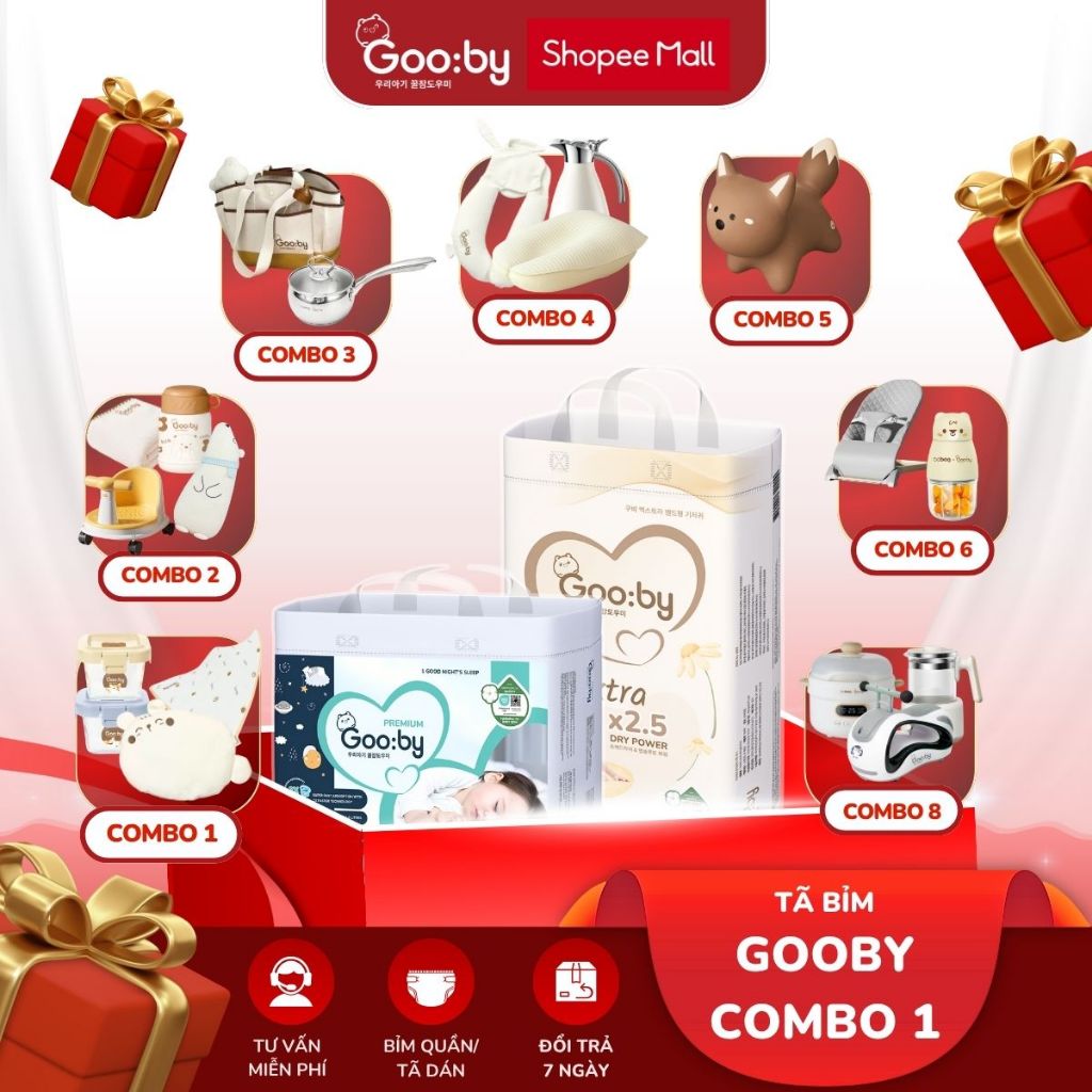  Bỉm Gooby Extra Gooby Premium dán quần mềm mại an toàn siêu thấm hút size NB72,NB66,S52,M48 cho bé từ 4 đến 30kg 