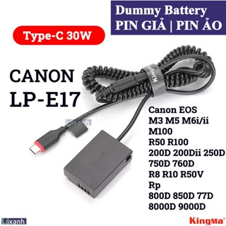 Dummy Type-C Canon LP-E17 | Pin giả pin ảo pin dummy battery Canon R50V R8 Rp R100 R50 M3 M5 750D 200D Coupler lpe17