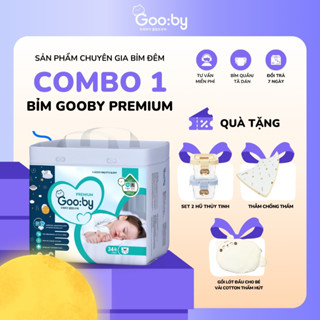 Bỉm quần Gooby Premium Chuyên gia bỉm đêm, chống tràn 12h size NB42,S38,M32,L28,XL26,XXL24,3XL22 cho bé 6 đến 24kg