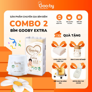 Combo 2 Bịch Bỉm quần Gooby Extra mềm mại, an toàn, siêu thấm hút size M58,L52,XL50,XXL46,3XL38 cho bé từ 6 đến 35kg