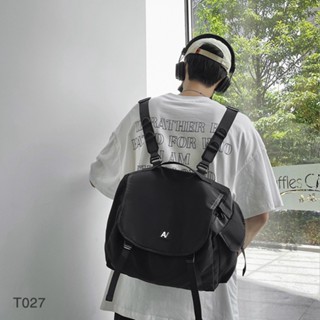  Balo Túi đeo chéo 2in1 nam nữ Monster x Street T27 local brand vải Pvc chống nước màu đen nhiều ngăn 