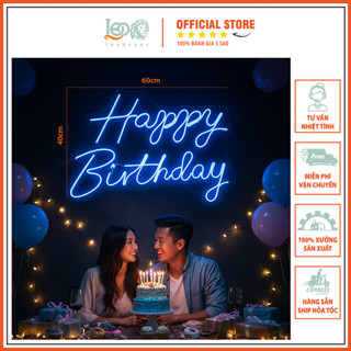 Đèn Led Neon Happy birthday {Hỏa tốc}, đèn sinh nhật giá rẻ