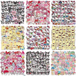 Bộ Sticker các nhân vật Sanrio Cinnamoroll My Melody Kuromi hình dán trang trí sổ tay điện thoại