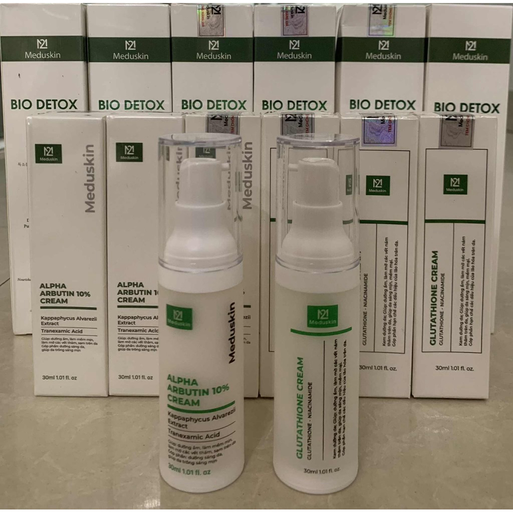 COMBO LÀM MỜ NÁM ALPHA ARBUTIN 10% VÀ GLUTATHIONE CAEAM ( tan nám 3 tầng)