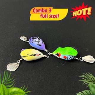  Combo 3 con nhái hơi chàng hiu H1 PH35 đủ size lưỡi BKK chì đúc mồi giả câu lure cá lóc Hiệp PH 