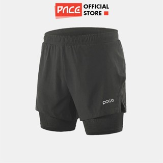 Quần chạy bộ nam PACE RACING 2 lớp thoáng khí, quần thể thao nam nhanh khô, quần short nam thoải mái vận động Q4