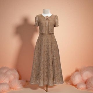 Đầm trung niên ren cao cấp giả áo khoác Ladyshop T488 T529 T555