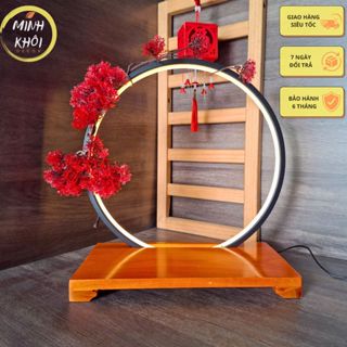 Vòng Đèn Led Hào Quang, Trưng Bày Tượng Phật Tiểu Cảnh, Đốt Trầm.