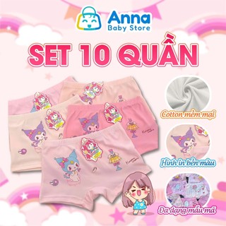 Set 10 quần chíp đùi chất COTTON mềm mịn, thoải mái cho bé yêu...