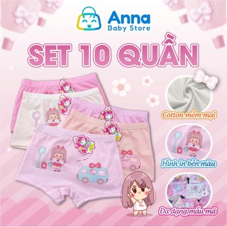 Set 10 quần chíp đùi chất COTTON mềm mịn, thoải mái cho bé yêu...