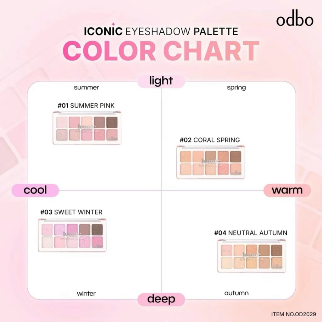 ODBO ICONIC Bảng mắt Odbo Iconic Eyeshdow Palette Cute OD 2009