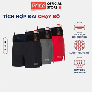 Quần chạy bộ nam PACE PLUS+ tích hợp đai, quẩn thể thao nam có túi khóa kéo, quần short thoáng khí thoải mái vận động Q3