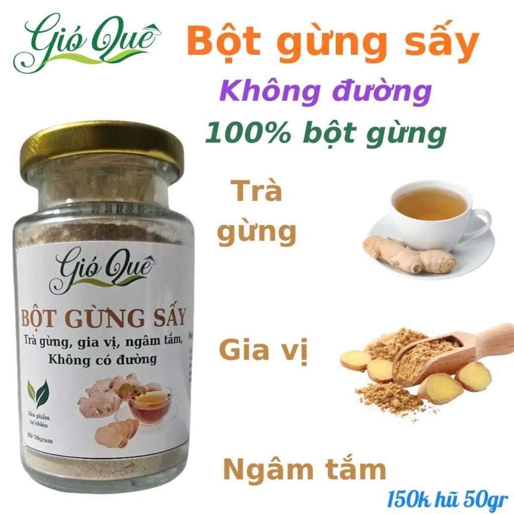 Bột gừng, trà gừng hũ 50gr