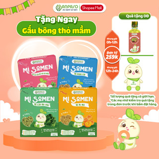 Mì Somen Cho Bé Ăn Dặm Anpaso Vị Rau Củ, Cải Bó Xôi, Củ Cải Đỏ Và Củ Dền, Bí Đỏ 100g