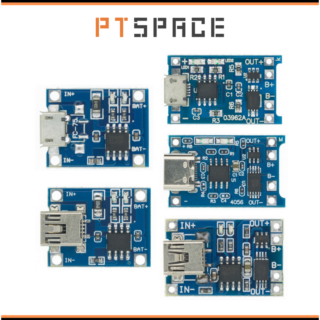 Mô-đun sạc pin Lithium TP4056 18650 Type-c Micro/Mini USB 5V 1A