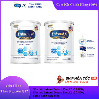   Chính Hãng Date Mới Sữa Enfamil A2 NeuroPro Số 1 Số 2 lon 800g có hỏa tốc 