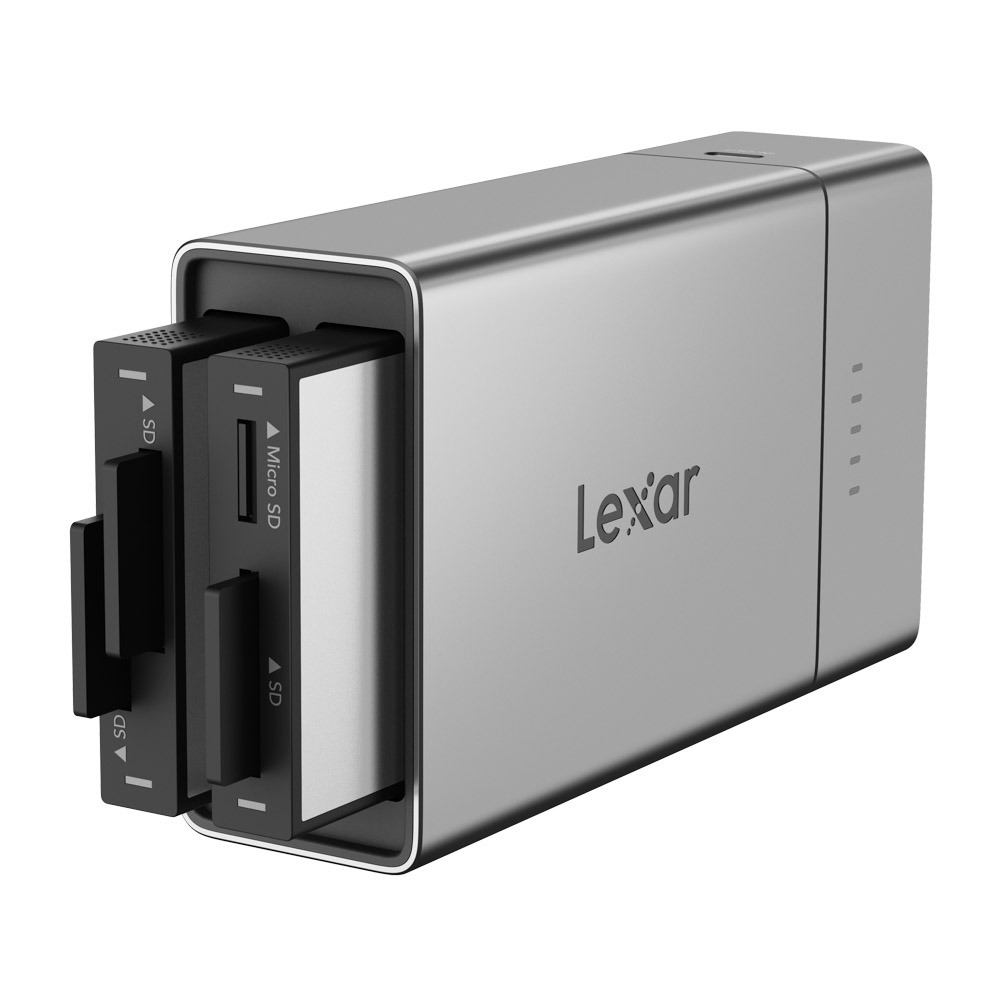 BH Asia - Trạm kết nối Lexar Professional Workflow Go với 2 Module kèm pin 5000mAh