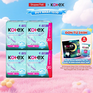 Lốc 4 BVS Kotex Maxcool French Spa SMC 28cm ngày nhiều & đêm - 14 miếng