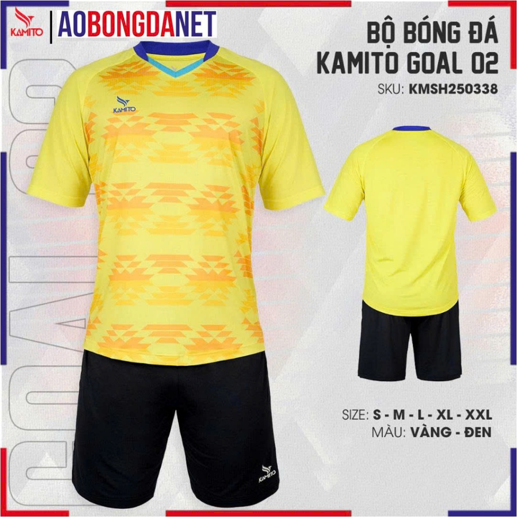 Bộ Bóng Đá Kamito Goal 04 Goal 03 Chính Hãng,  100% Polyester Co Giãn Chống Nhăn