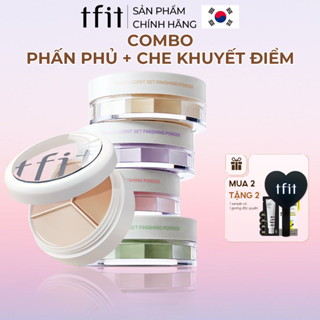 Combo che phủ Tfit Kem che khuyết điểm 3 trong 1 15g và Phấn phủ kiềm dầu cho da ráo mịn 7g